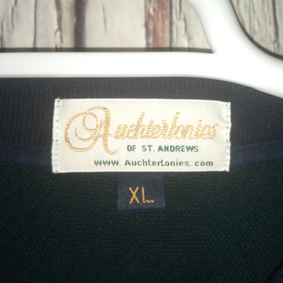 Auchterlonies Old Course St. Andrews Long Sleeve Plaid Collared Golf Shirt XL - Picture 4 of 4